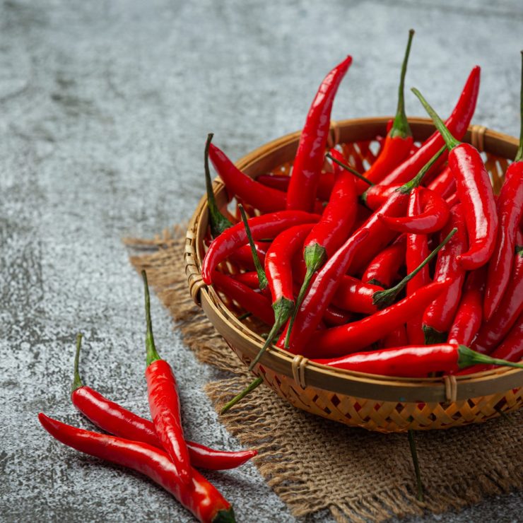 chilli pepper on dark backgroud