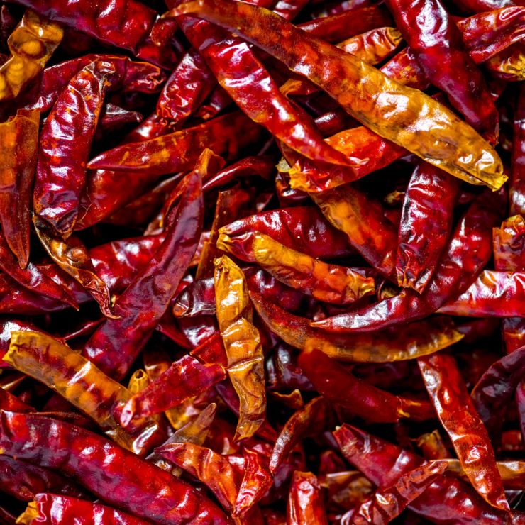 Closeup of dry chilli